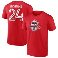 Men's Fanatics Branded Lorenzo Insigne Red Toronto FC Authentic Stack Player Name & Number T-Shirt