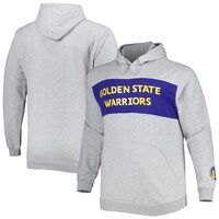 Men's Fanatics Branded Heather Gray Golden State Warriors Big & Tall Wordmark Pullover Hoodie