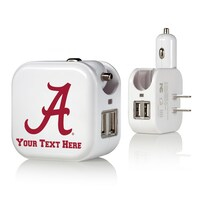 Alabama Crimson Tide Primary Logo Personalized 2-In-1 USB Charger