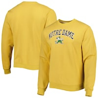Men's League Collegiate Wear Gold Notre Dame Fighting Irish 1965 Arch Essential Lightweight Pullover Sweatshirt