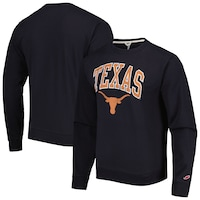 Men's League Collegiate Wear Black Texas Longhorns 1965 Arch Essential Lightweight Pullover Sweatshirt