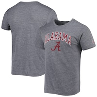 Men's League Collegiate Wear Heather Gray Alabama Crimson Tide 1965 Arch Victory Falls Tri-Blend T-Shirt