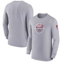 Men's Nike Gray Liverpool Knockout Long Sleeve T-Shirt