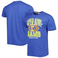 Men's Homage Royal Los Angeles Rams Super Bowl Classics Tri-Blend T-Shirt