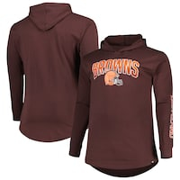 Men's Fanatics Branded Brown Cleveland Browns Big & Tall Front Runner Pullover Hoodie