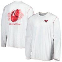 Men's Tommy Bahama White Tampa Bay Buccaneers Laces Out Billboard Long Sleeve T-Shirt
