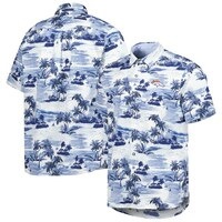 Men's Tommy Bahama Navy Denver Broncos Sport Tropical Horizons Button-Up Shirt