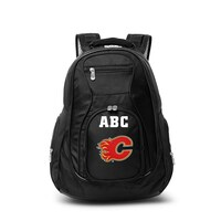 MOJO Black Calgary Flames Personalized Premium Laptop Backpack
