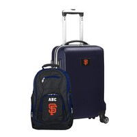 MOJO Navy San Francisco Giants Personalized Deluxe 2-Piece Backpack & Carry-On Set
