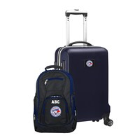 MOJO Navy Toronto Blue Jays Personalized Deluxe 2-Piece Backpack & Carry-On Set