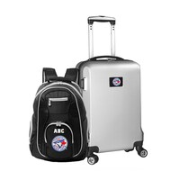 MOJO Silver Toronto Blue Jays Personalized Deluxe 2-Piece Backpack & Carry-On Set