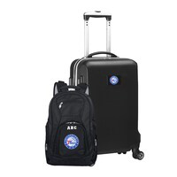MOJO Black Philadelphia 76ers Personalized Deluxe 2-Piece Backpack & Carry-On Set