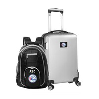 MOJO Silver Philadelphia 76ers Personalized Deluxe 2-Piece Backpack & Carry-On Set