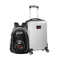 MOJO Silver Arizona Cardinals Personalized Deluxe 2-Piece Backpack & Carry-On Set