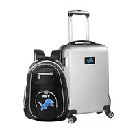 MOJO Silver Detroit Lions Personalized Deluxe 2-Piece Backpack & Carry-On Set