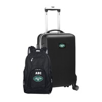 MOJO Black New York Jets Personalized Deluxe 2-Piece Backpack & Carry-On Set