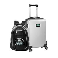 MOJO Silver New York Jets Personalized Deluxe 2-Piece Backpack & Carry-On Set