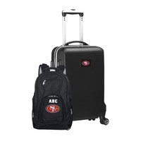 MOJO Black San Francisco 49ers Personalized Deluxe 2-Piece Backpack & Carry-On Set