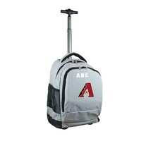 MOJO Gray Arizona Diamondbacks 19'' Personalized Premium Wheeled Backpack