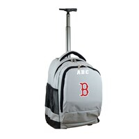 MOJO Gray Boston Red Sox 19'' Personalized Premium Wheeled Backpack