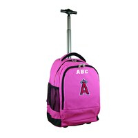 MOJO Pink Los Angeles Angels 19'' Personalized Premium Wheeled Backpack