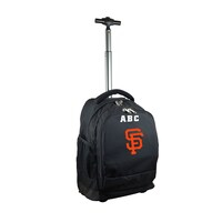 MOJO Black San Francisco Giants 19'' Personalized Premium Wheeled Backpack
