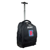 MOJO Black LA Clippers 19'' Personalized Premium Wheeled Backpack