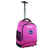 MOJO Pink Charlotte Hornets 19'' Personalized Premium Wheeled Backpack