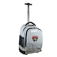 MOJO Gray Florida Panthers 19'' Personalized Premium Wheeled Backpack