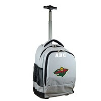 MOJO Gray Minnesota Wild 19'' Personalized Premium Wheeled Backpack