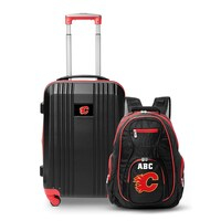 MOJO Calgary Flames Personalized Premium 2-Piece Backpack & Carry-On Set