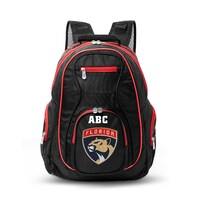 MOJO Black Florida Panthers Personalized Premium Color Trim Backpack