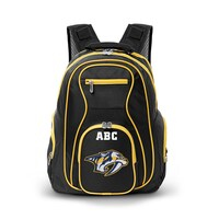 MOJO Black Nashville Predators Personalized Premium Color Trim Backpack