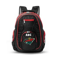 MOJO Black Minnesota Wild Personalized Premium Color Trim Backpack