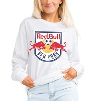 Women's Gameday Couture White New York Red Bulls Boyfriend Fit Long Sleeve T-Shirt