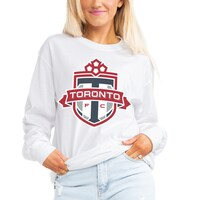 Women's Gameday Couture White Toronto FC Boyfriend Fit Long Sleeve T-Shirt