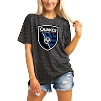 Women's Gameday Couture Leopard San Jose Earthquakes T-Shirt