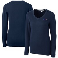 Women's Cutter & Buck Navy Philadelphia Eagles Lakemont Tri-Blend V-Neck Sweater