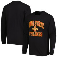Men's Champion Black Iowa State Cyclones High Motor Long Sleeve T-Shirt