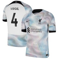 Men's Nike Virgil Van Dijk White Liverpool 2022/23 Away Vapor Match Authentic Player Jersey