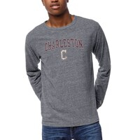 Men's League Collegiate Wear Heather Gray Charleston Cougars 1965 Victory Falls Long Sleeve Tri-Blend T-Shirt