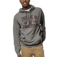 Men's League Collegiate Wear Heather Gray Charleston Cougars Heritage Tri-Blend Pullover Hoodie