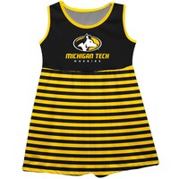 Girls Infant Black Michigan Tech Huskies Tank Top Dress