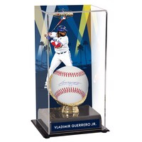 Vladimir Guerrero Jr. Toronto Blue Jays Autographed Baseball and 2022 MLB All-Star Game Gold Glove Display Case with Image