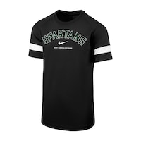 Youth Nike Black Michigan State Spartans Academy Raglan Sleeve Stripe Performance T-Shirt