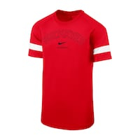 Youth Nike Red Ohio State Buckeyes Academy Raglan Sleeve Stripe Performance T-Shirt