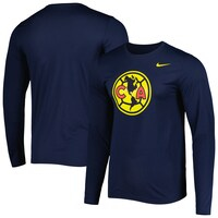 Men's Nike Navy Club America Primary Logo Legend Performance Long Sleeve T-Shirt