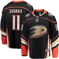 Men's Fanatics Branded Trevor Zegras Black Anaheim Ducks Home Breakaway Player Jersey