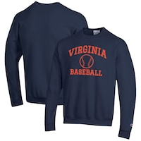 Men's Champion Navy Virginia Cavaliers Baseball Icon Crewneck Pullover Sweatshirt
