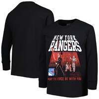 Youth Black New York Rangers Star Wars The Force Long Sleeve T-Shirt